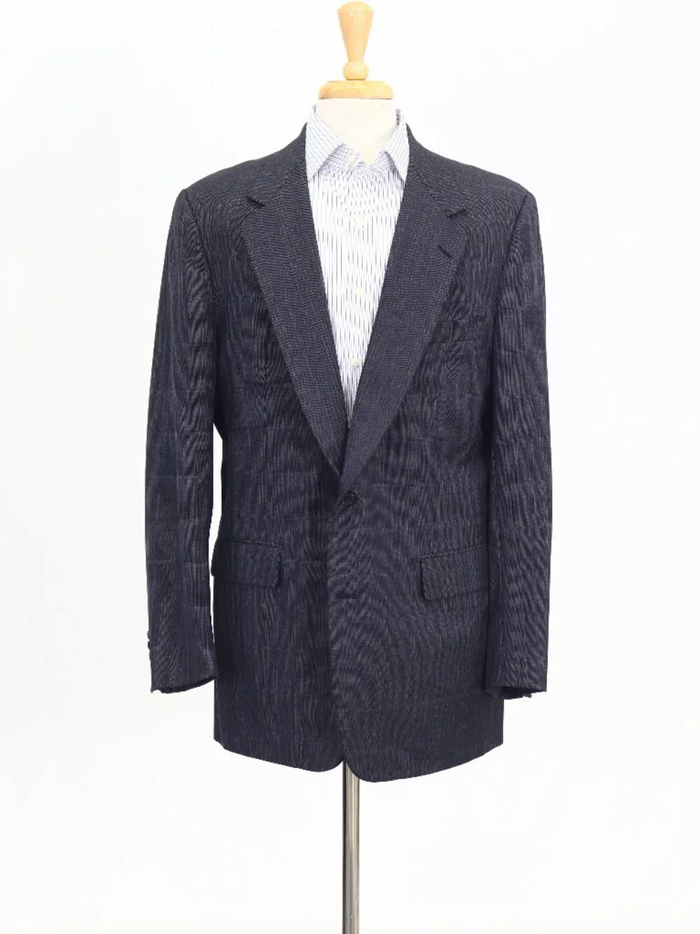 Southwick 42L Blue Blazer Sport Coat Jacket 2-Button Check W869